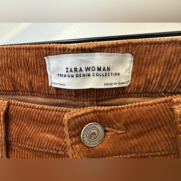 Zara Woman Premium Denim Collection - Corduroy Pants - Size 10 US - Picture 4 of 4
